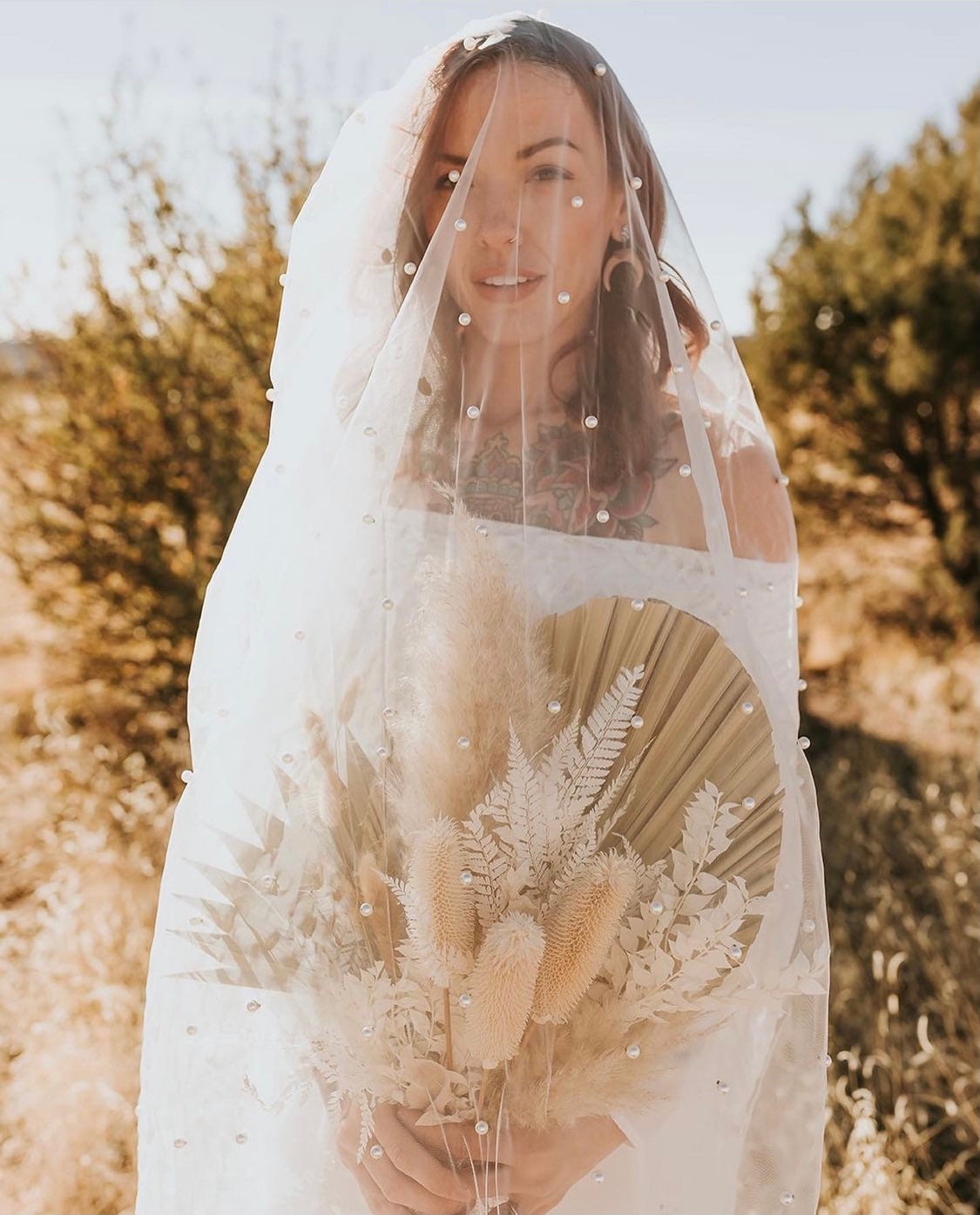 Pampas Grass Dried Bouquet/ Bride and Bridesmaids/ Dried Flower Bouquet/ Wedding Flowers