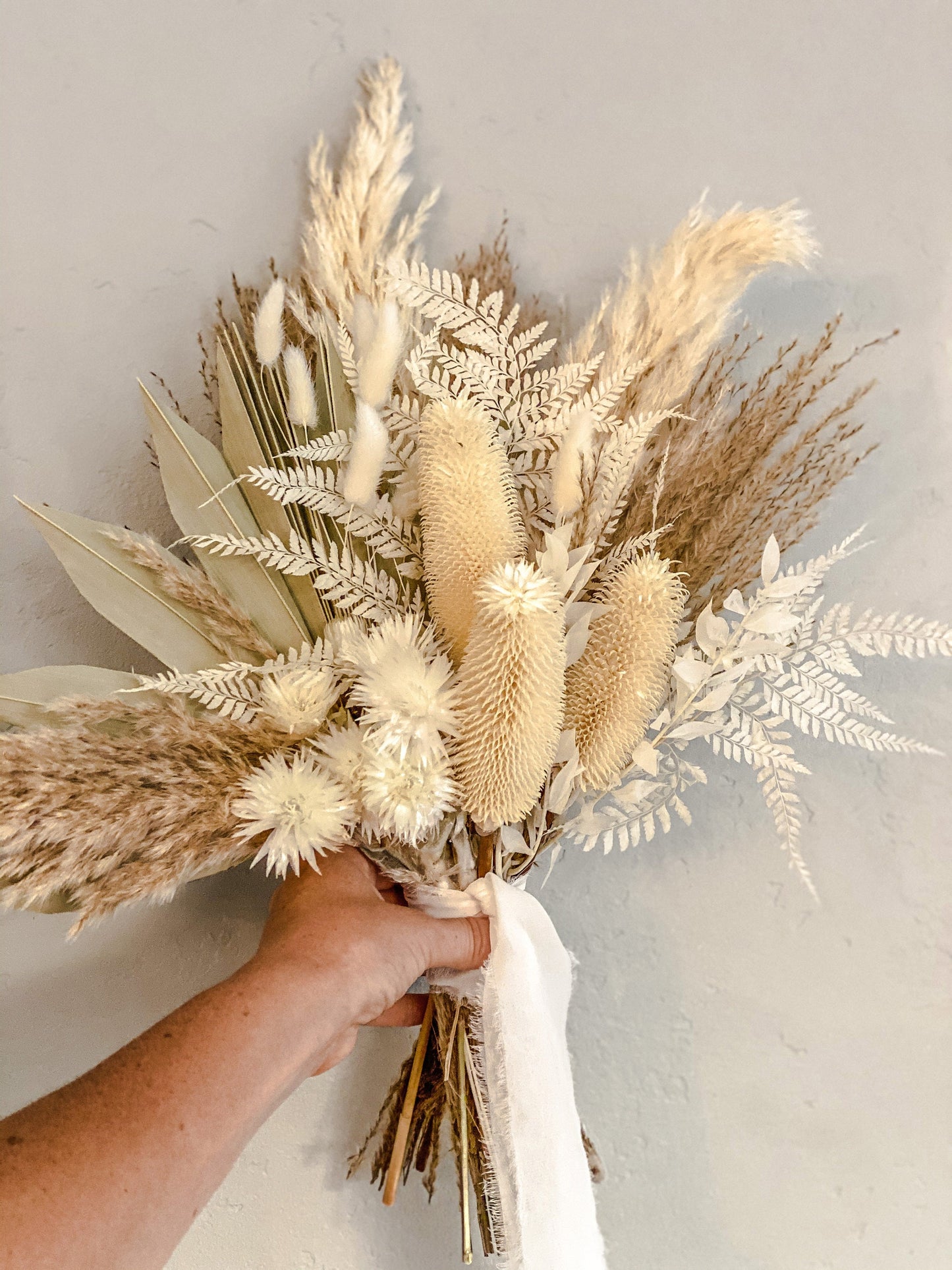 Small Strawflower and Thistle Bouquet/ Bride and Bridesmaids/ Dried Flower Bouquet/ Wedding Flowers