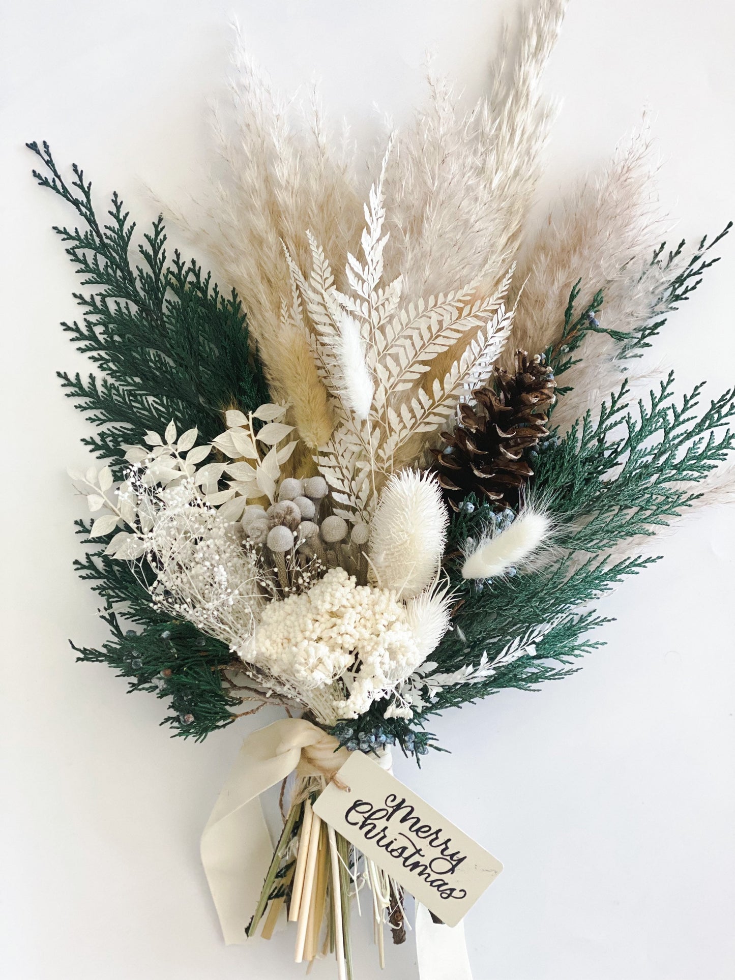 Winter Bouquet with Fragrant Cedar + Juniper/ Dried Flower Bouquet