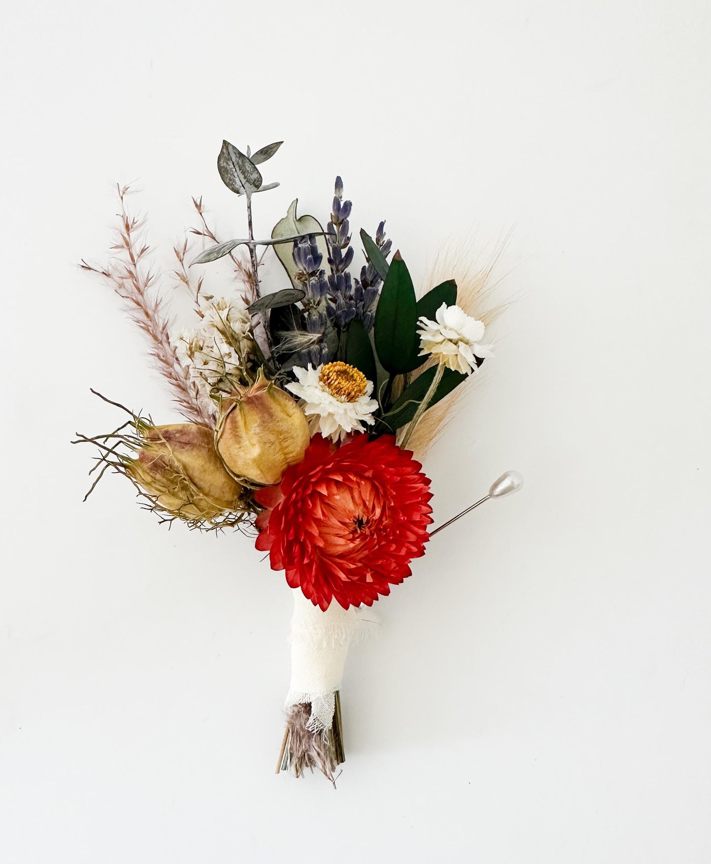 Rust Rose Wildflower Bouquet/ Bride and Bridesmaids/ Dried Flower Bouquet/ Wedding Flowers