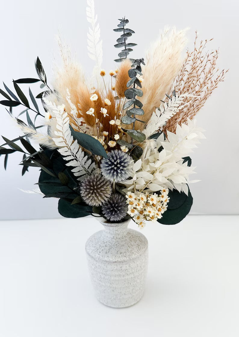 Engagement Gift Box with Candle and Small Dried Flower Arrangement