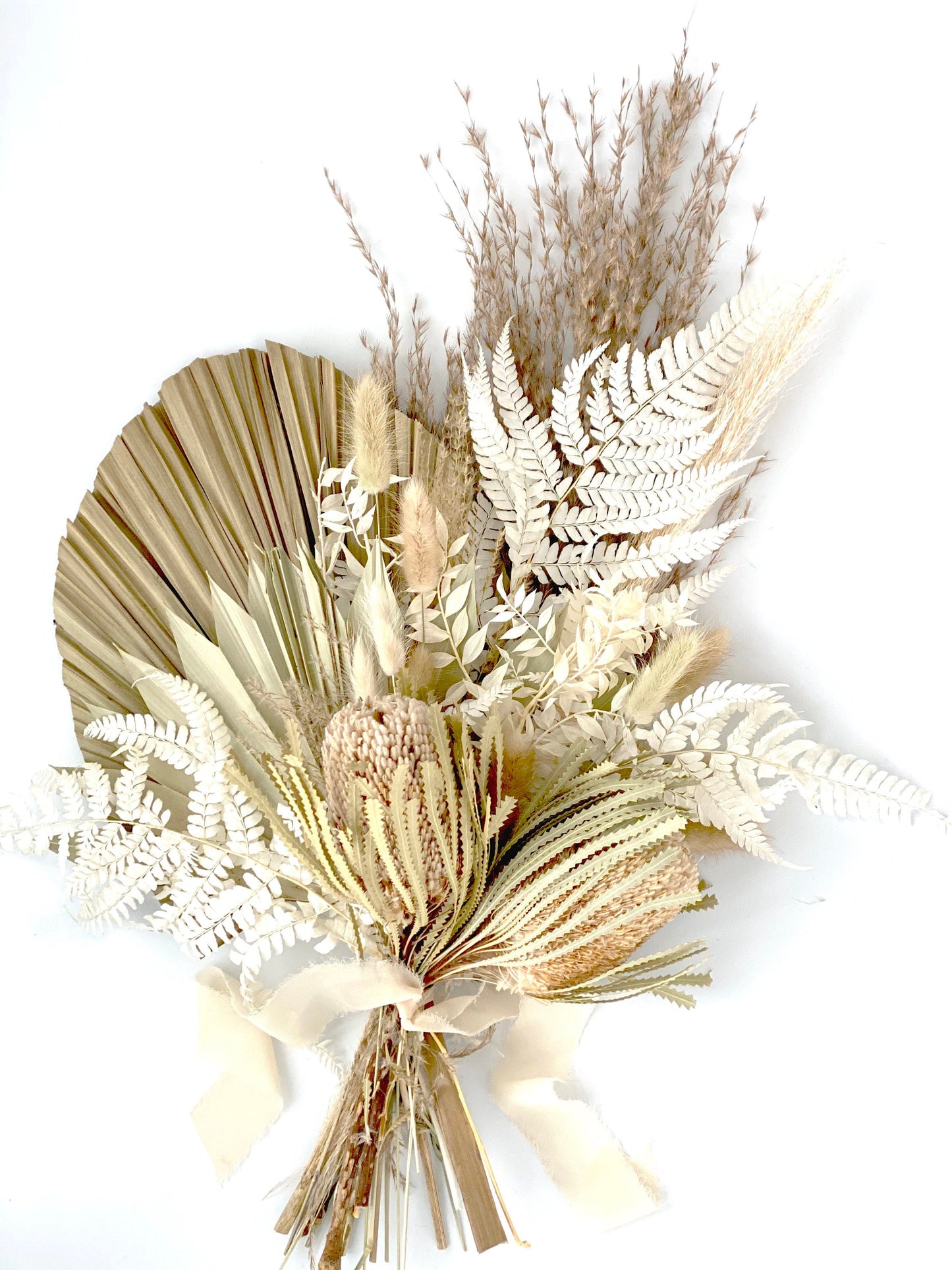 Banksia, Palm, Pampas Grass Bouquet- DOES NOT FIT IN GIFT BOX