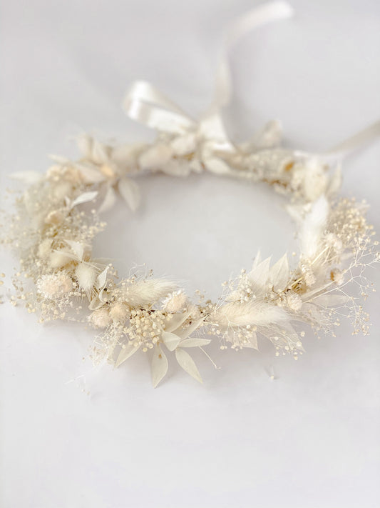 Dried Flower Crown Head Wreath/ Wedding Hair/ Bride and Bridesmaids/ Flower Girl/ Photoshoot