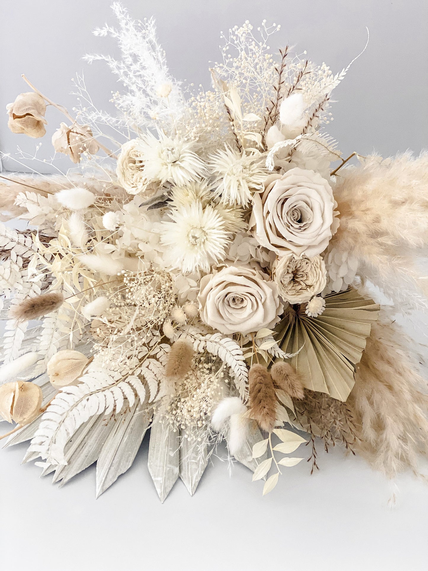 Dried pampas grass bridal bouquet/ Bride and Bridesmaids/ Dried Flower Bouquet/ Wedding Flowers
