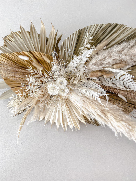 Pampas Grass and Palm Wall Decor, Wedding Arch Decor, Backdrop Decor, Dried Flowers, Arbor
