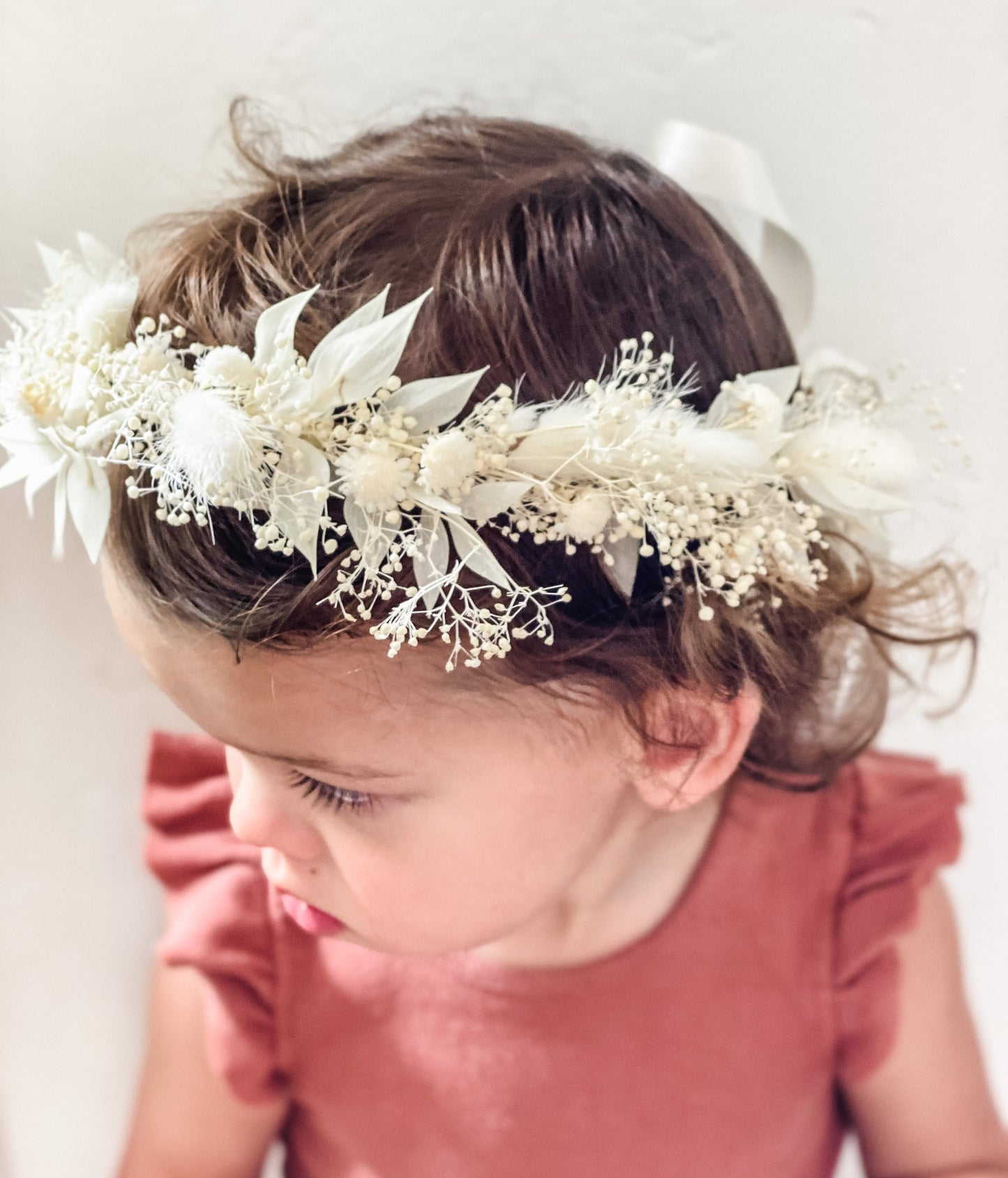 Dried Flower Crown Head Wreath/ Wedding Hair/ Bride and Bridesmaids/ Flower Girl/ Photoshoot