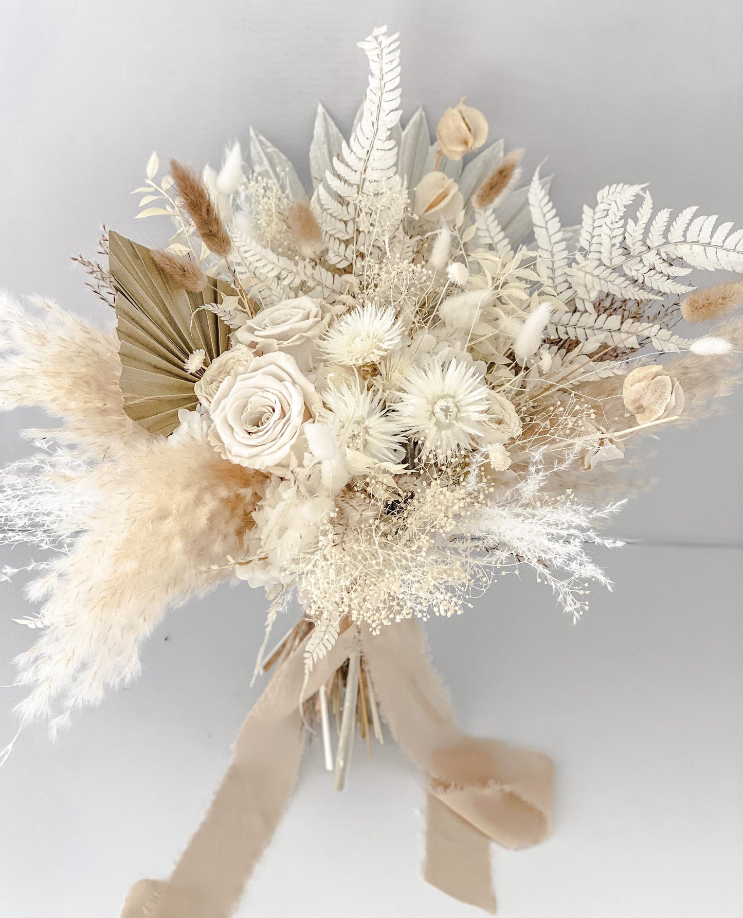 Dried pampas grass bridal bouquet/ Bride and Bridesmaids/ Dried Flower Bouquet/ Wedding Flowers
