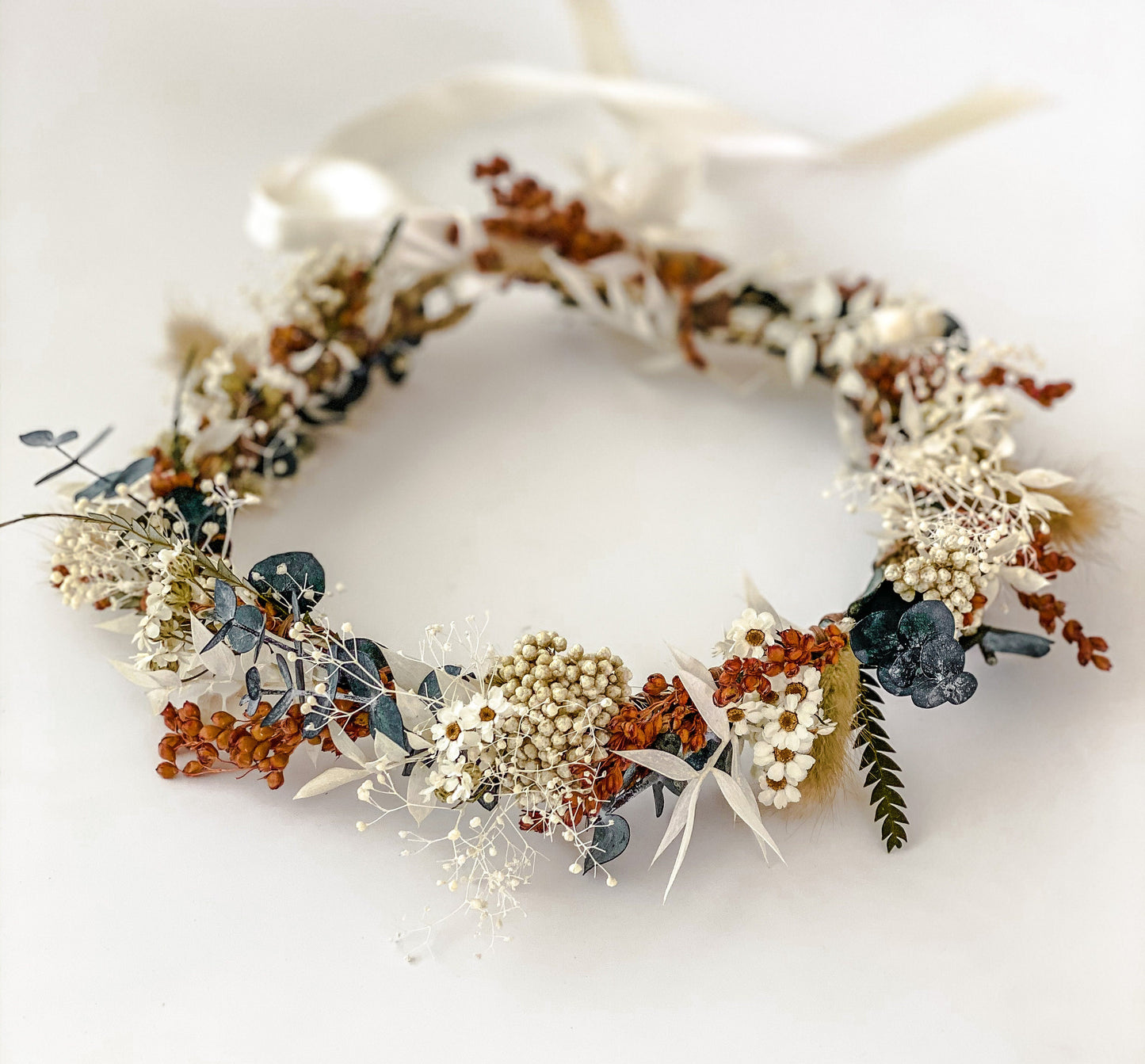 Rust Dried Flower Crown for Weddings, Photoshoots, Showers/ Wedding Hair/ Bride and Bridesmaids/ Flower Girl/ Photoshoot