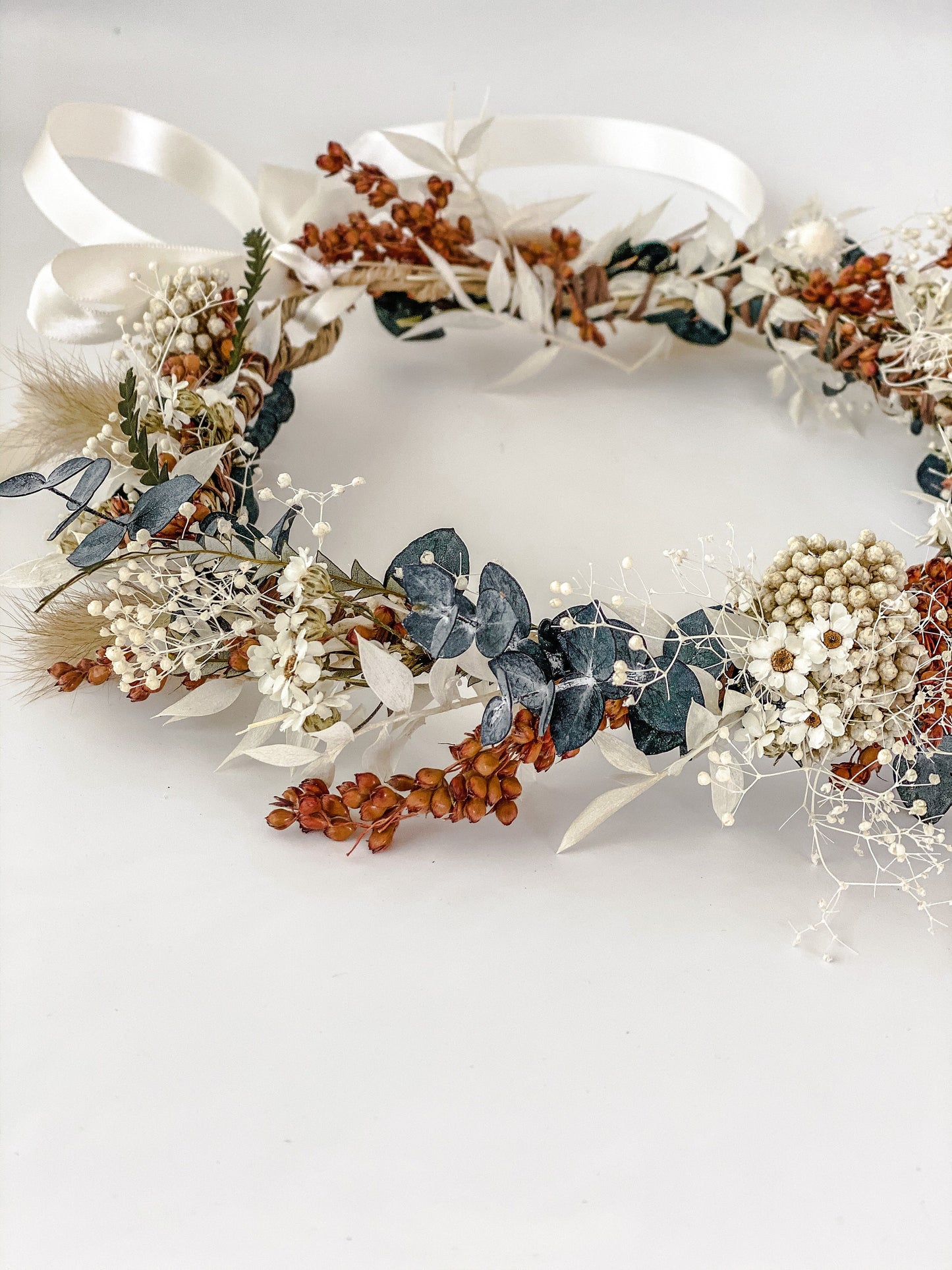 Rust Dried Flower Crown for Weddings, Photoshoots, Showers/ Wedding Hair/ Bride and Bridesmaids/ Flower Girl/ Photoshoot