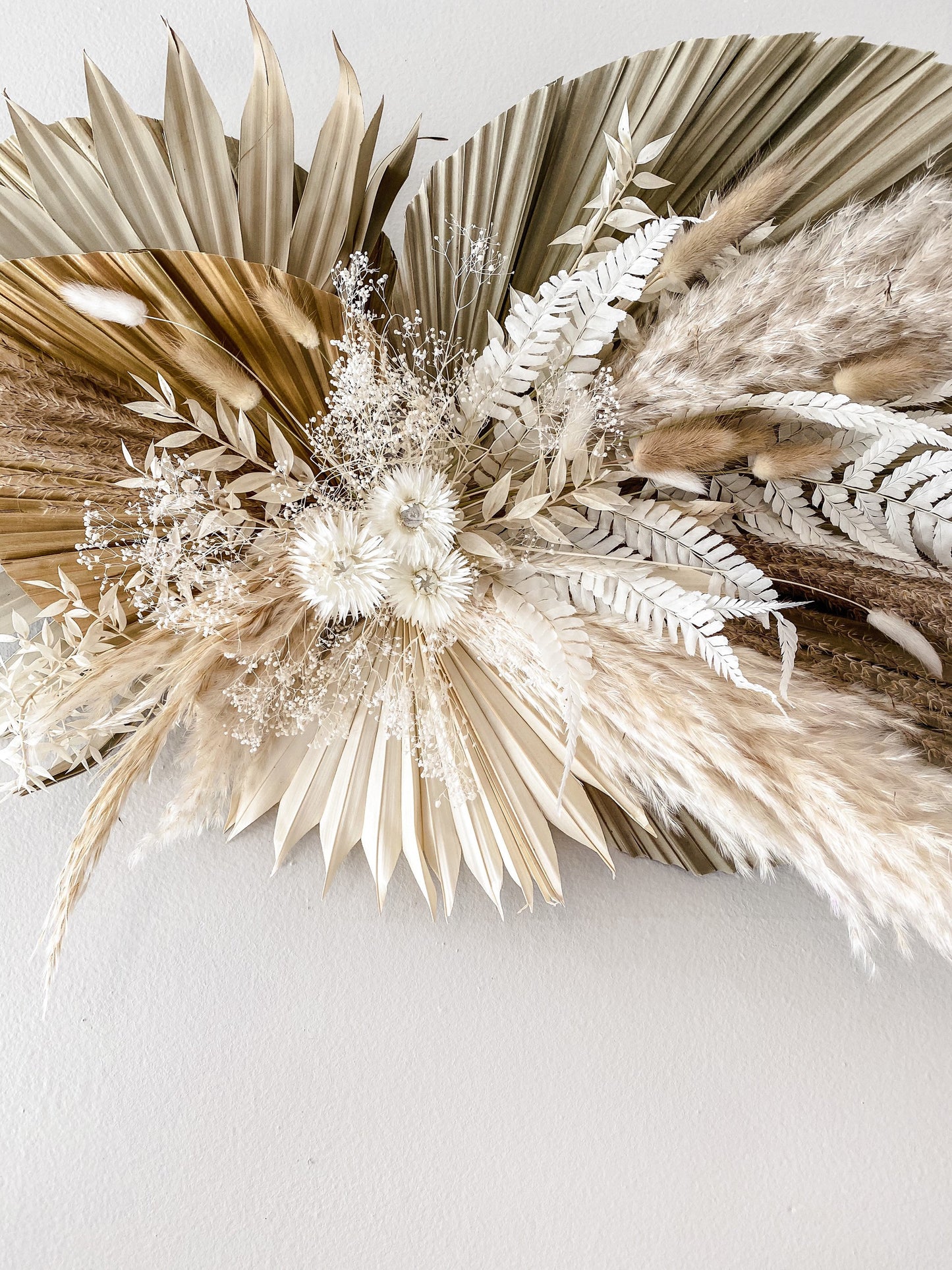 Pampas Grass and Palm Wall Decor, Wedding Arch Decor, Backdrop Decor, Dried Flowers, Arbor