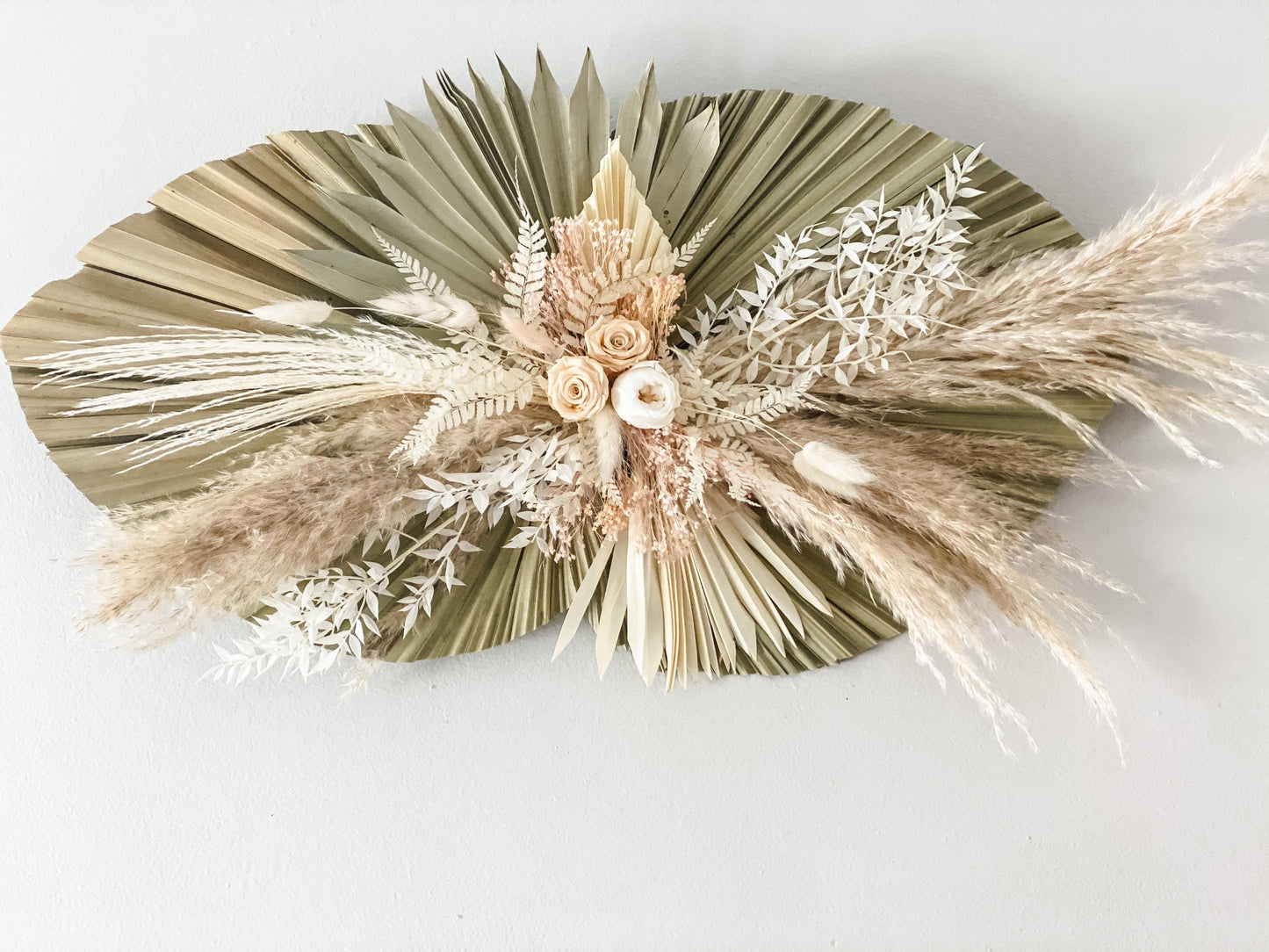 Blush + White Wall, Arch, or Backdrop Decor, Dried Flowers, Arbor