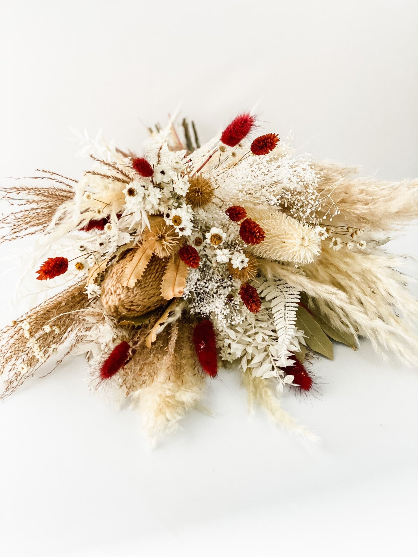 Medium Banksia + Pampas Rust Bouquet/ Bride and Bridesmaids/ Dried Flower Bouquet/ Wedding Flowers