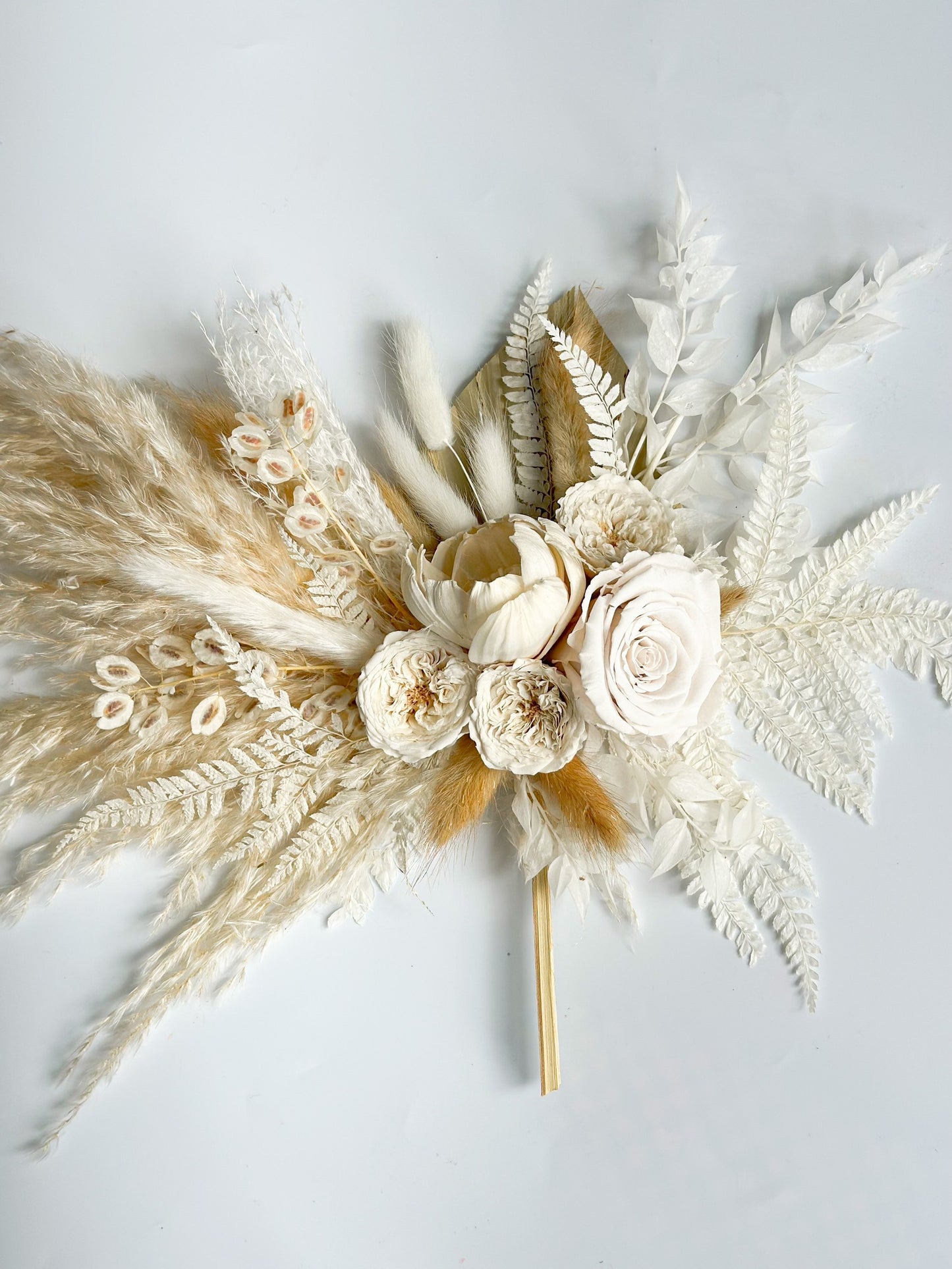 Dried Floral Rose and Peony Cake Topper