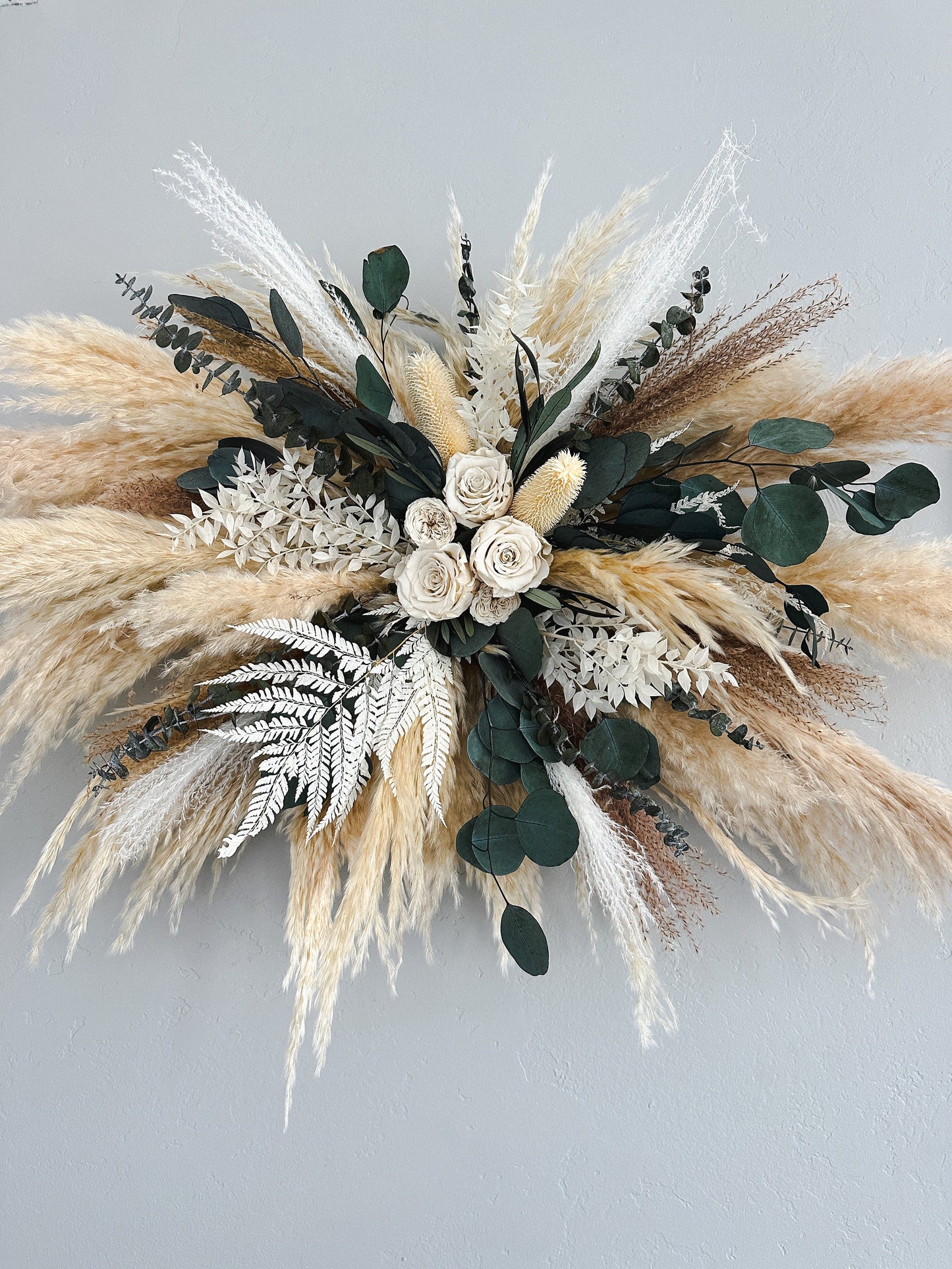 Pampas Grass + Greenery Arch or Wall Decor
