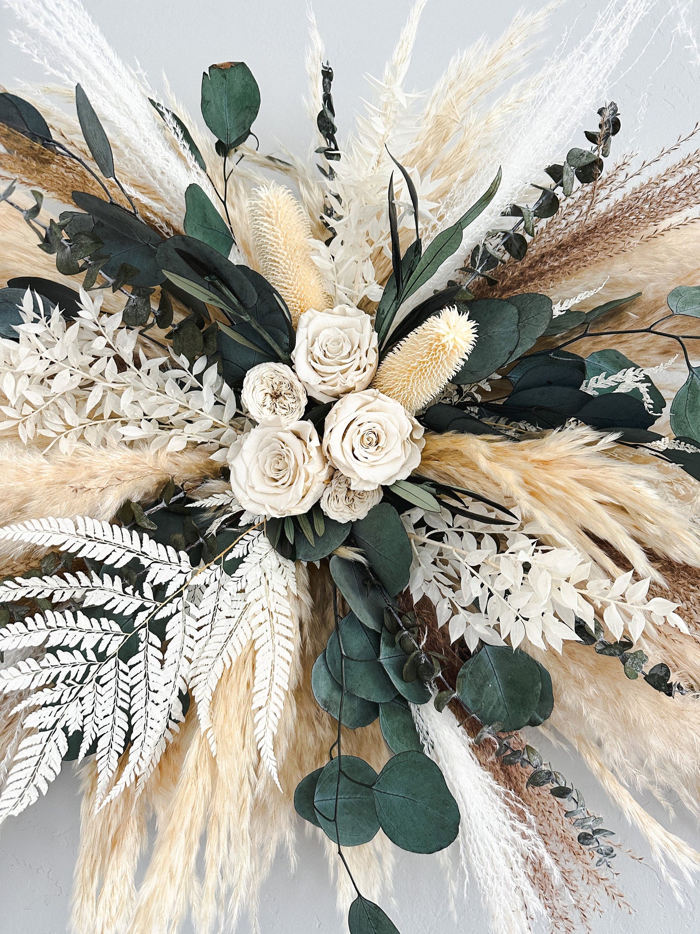 Pampas Grass + Greenery Arch or Wall Decor