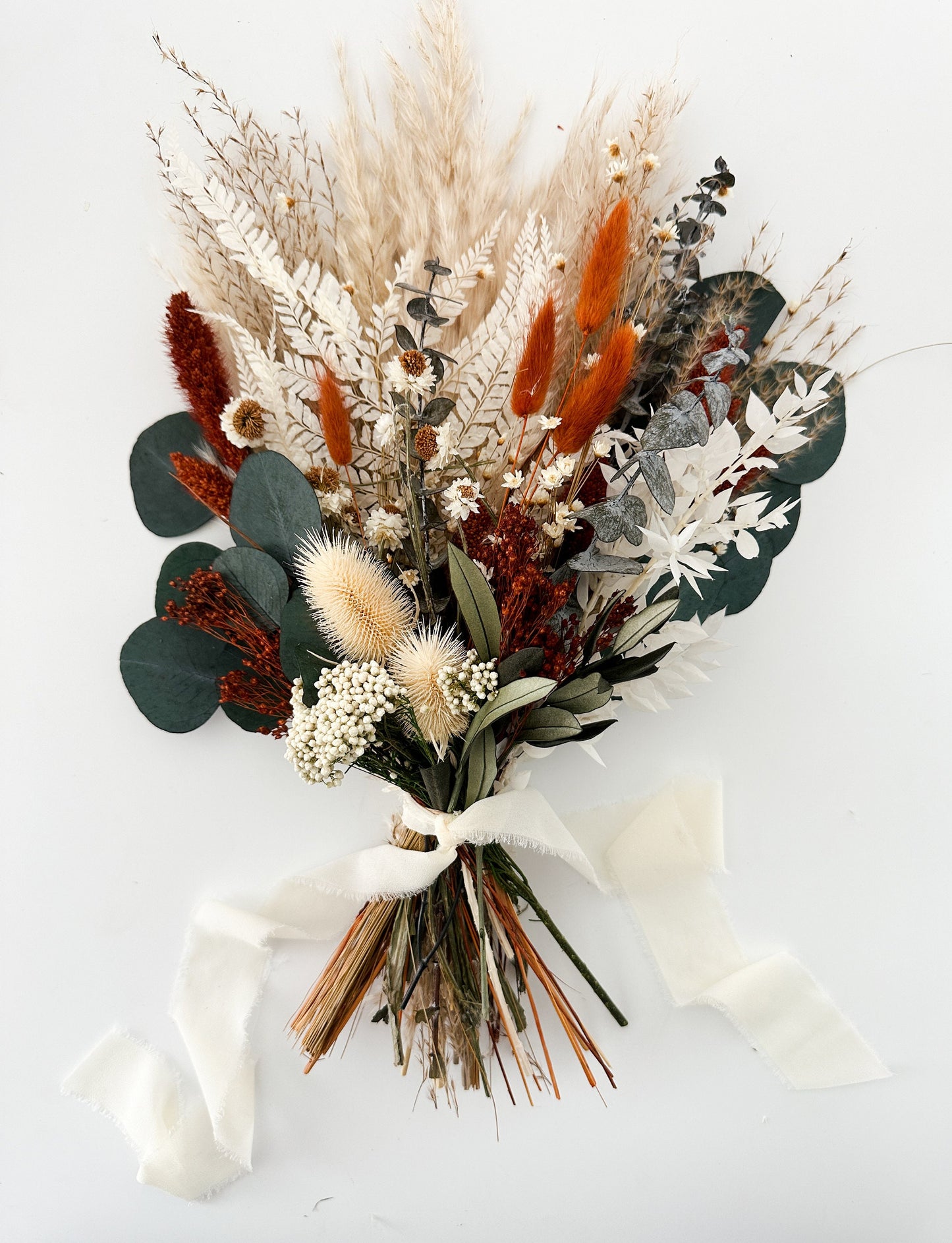 Terracotta + Wildflower Small Dried Floral Bouquet/ Bride and Bridesmaids/ Dried Flower Bouquet/ Wedding Flowers