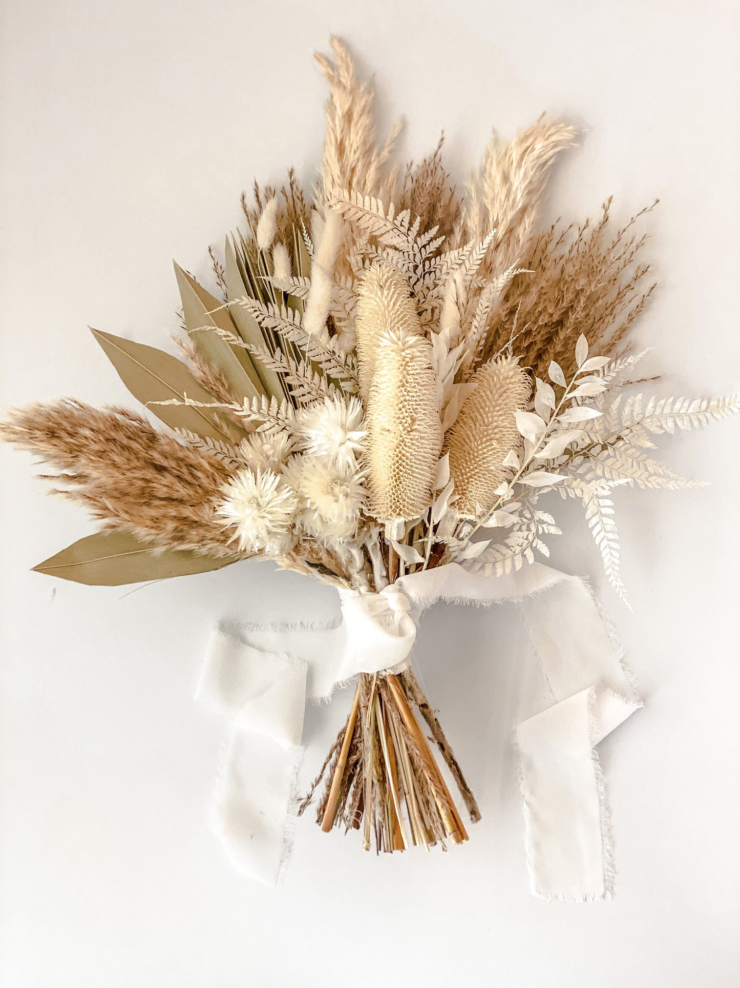 Small Strawflower and Thistle Bouquet/ Bride and Bridesmaids/ Dried Flower Bouquet/ Wedding Flowers
