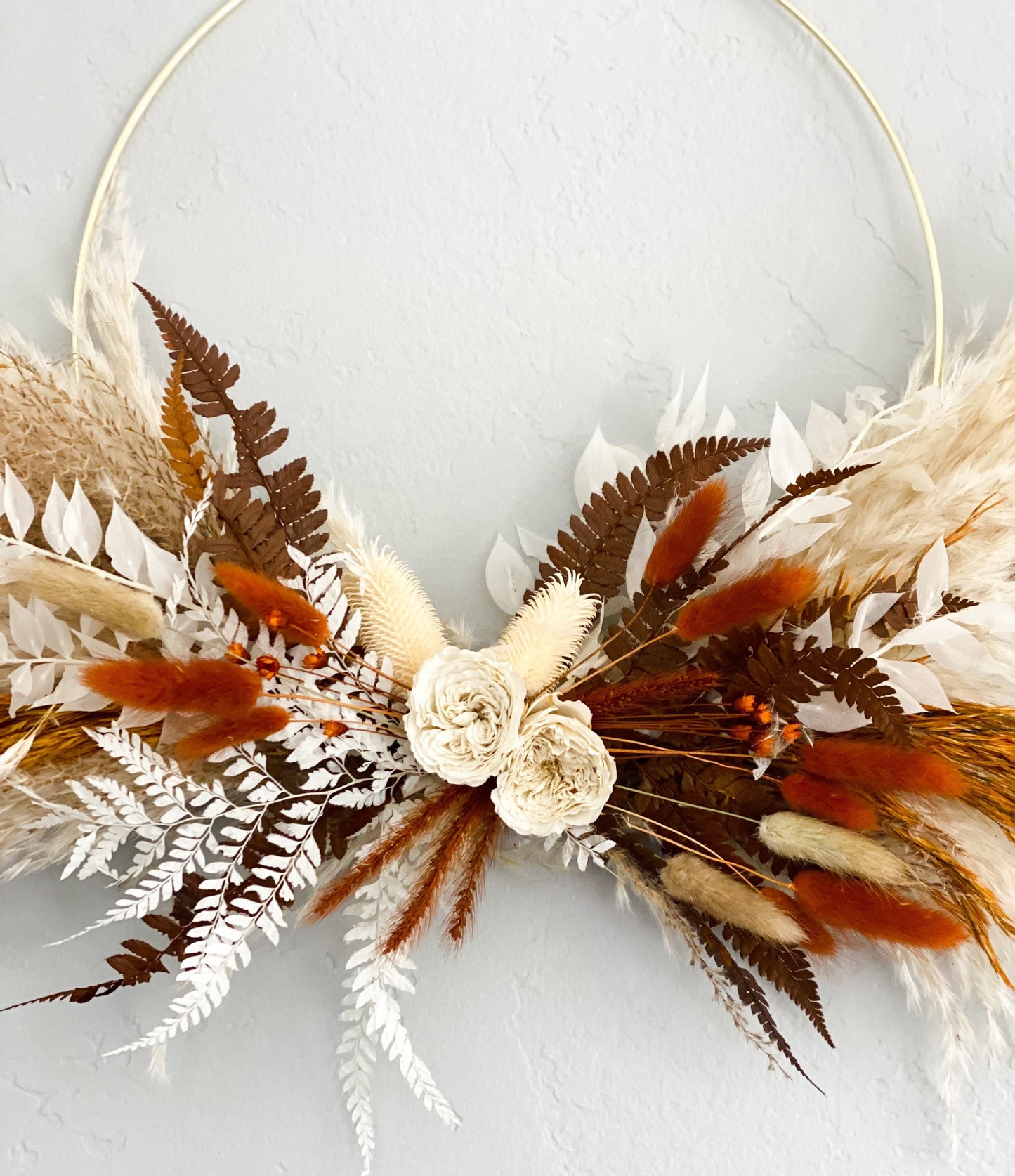 Terracotta Dried Floral Hoop Wreath