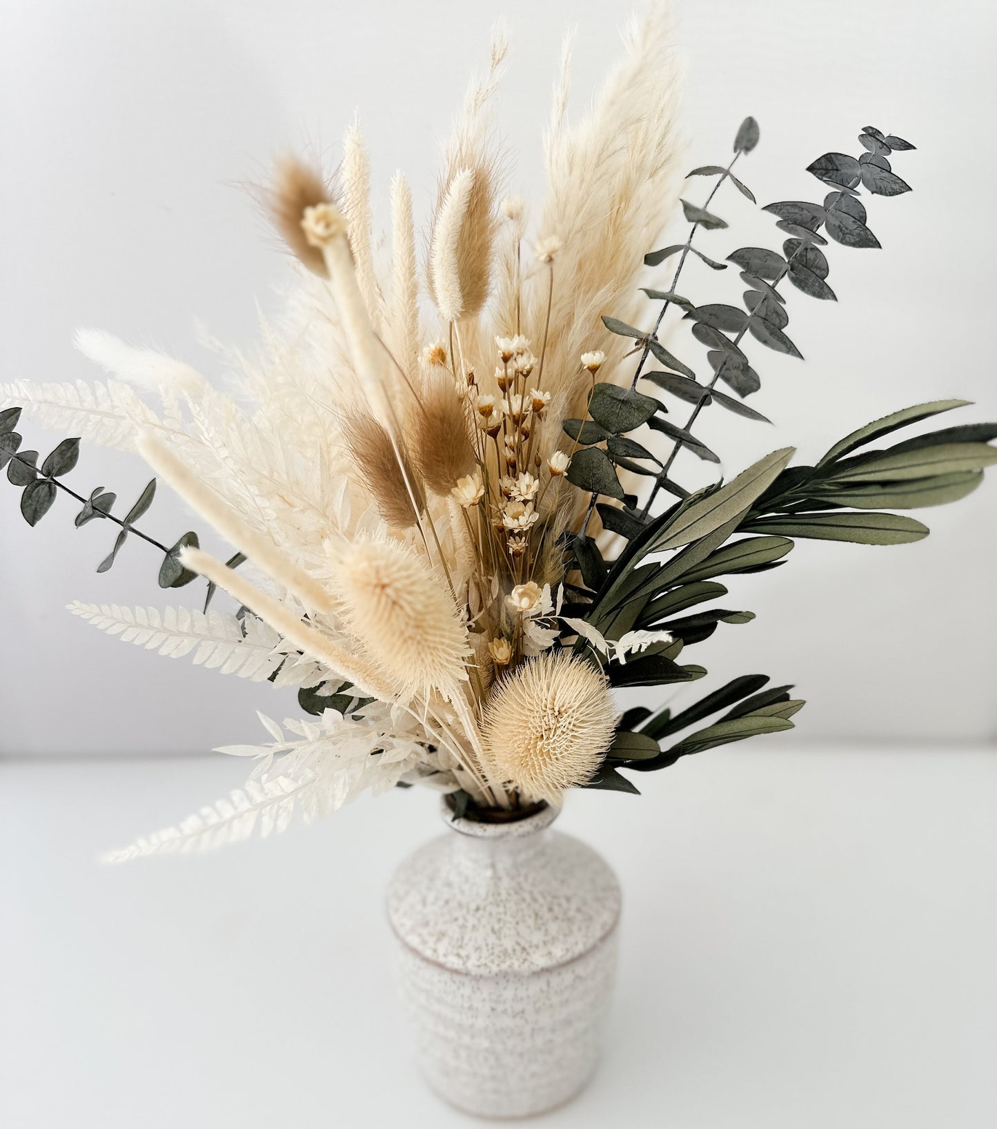 Summer Floral Inspired Seasonal Gift Box with Candle, Bath Salts and Small Dried Flower Arrangement